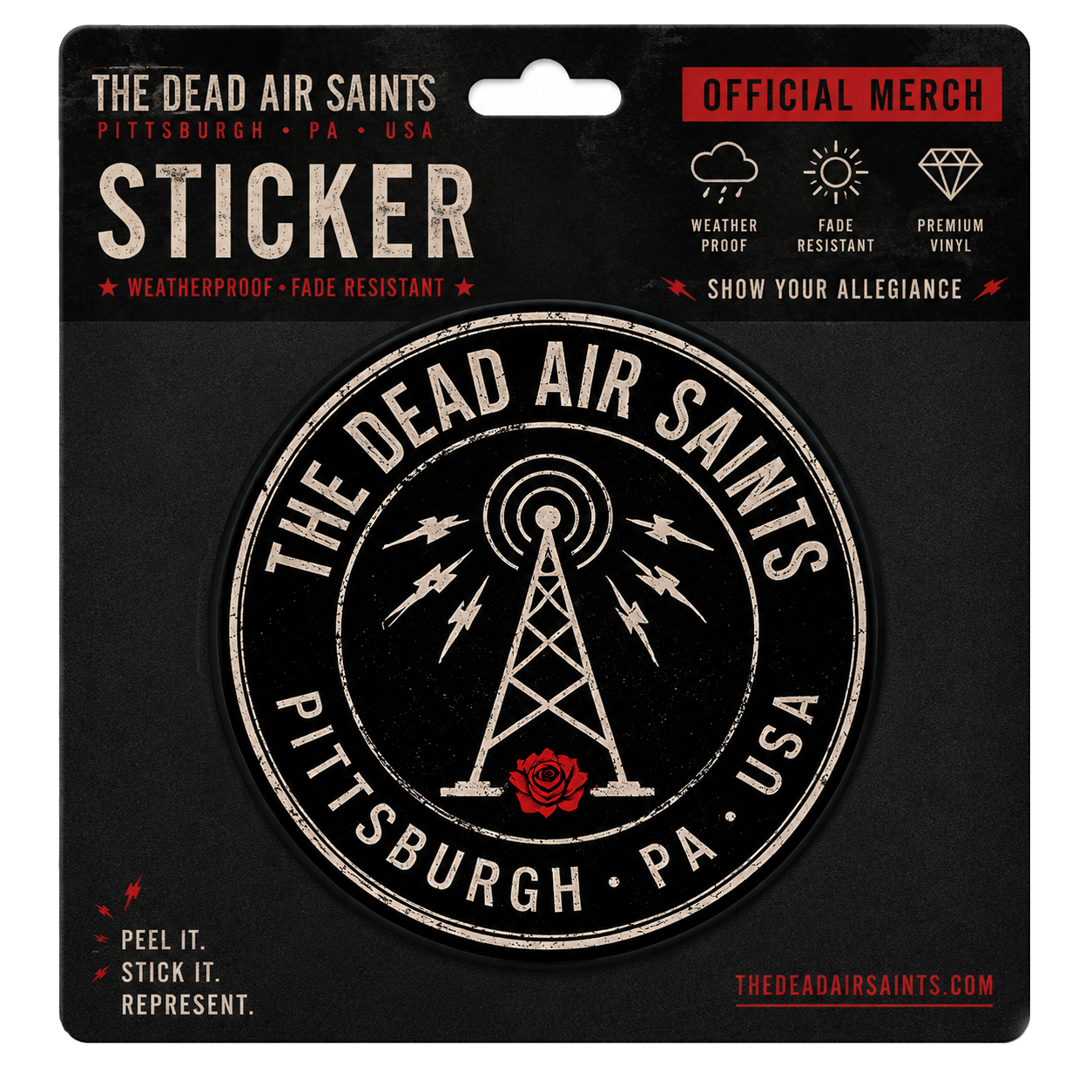 The Dead Air Saints Shoulder Patch Logo Sticker Pack